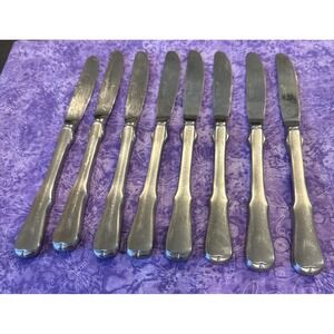 Oxford Hall OXH59‎ Dinner Knives Knife Satin Wing Heel Tipped Stainless Set Of 8